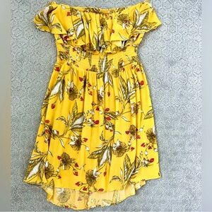 Express Strapless Dress Womens SZ M Ruffled Sundress